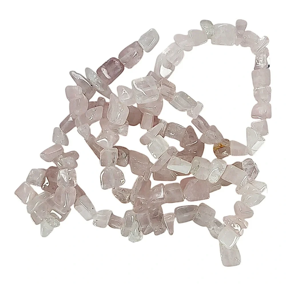 Lot of 2 Natural Rosa Quartz Beads For Jewelry Making 2x15